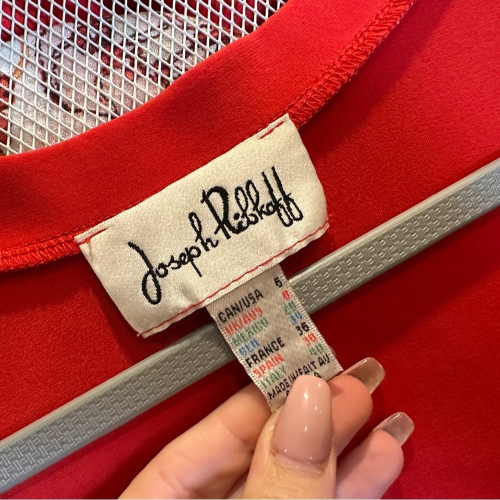 Joseph Ribkoff Red Square Neck Tank Top - Picture 2 of 5